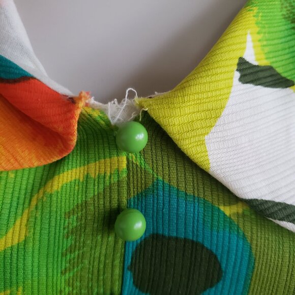 Vintage 70s Miss Donna Hawaiian style maxi dress cotton - Picture 9 of 9